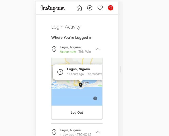 How to close all sessions in Instagram