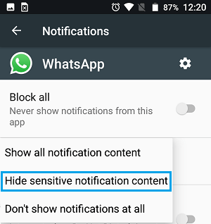 Disable all application notifications