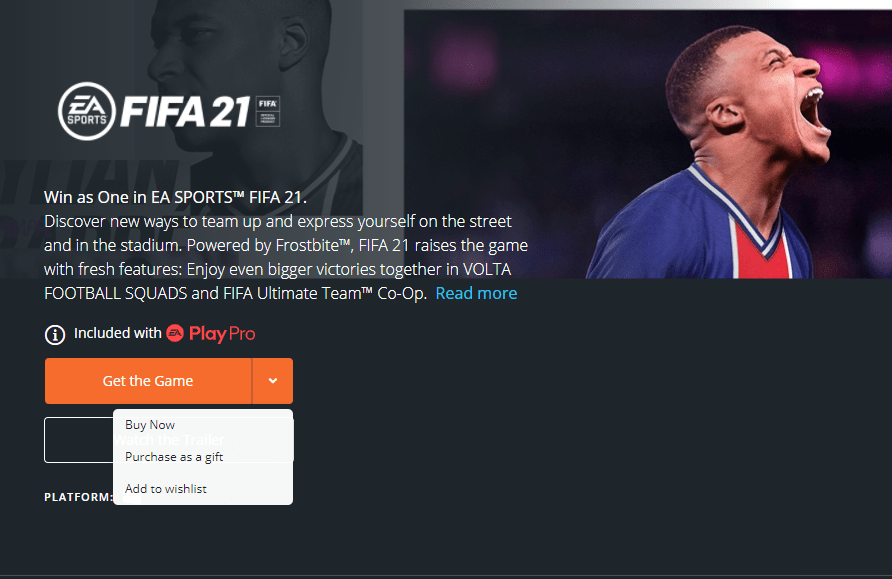 FIFA 21 Page