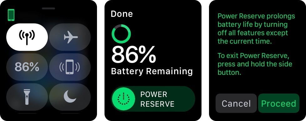 Enable the Power Reserve mode