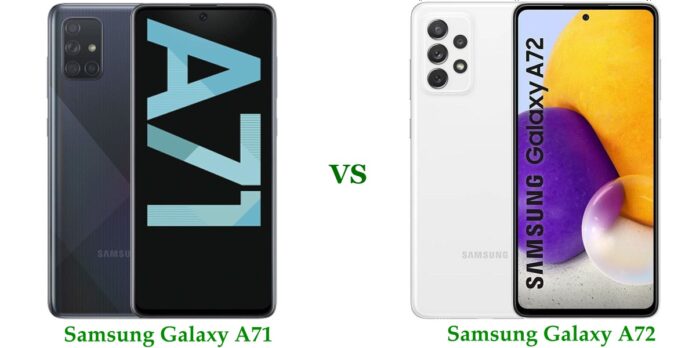 Galaxy A71 vs Galaxy A72