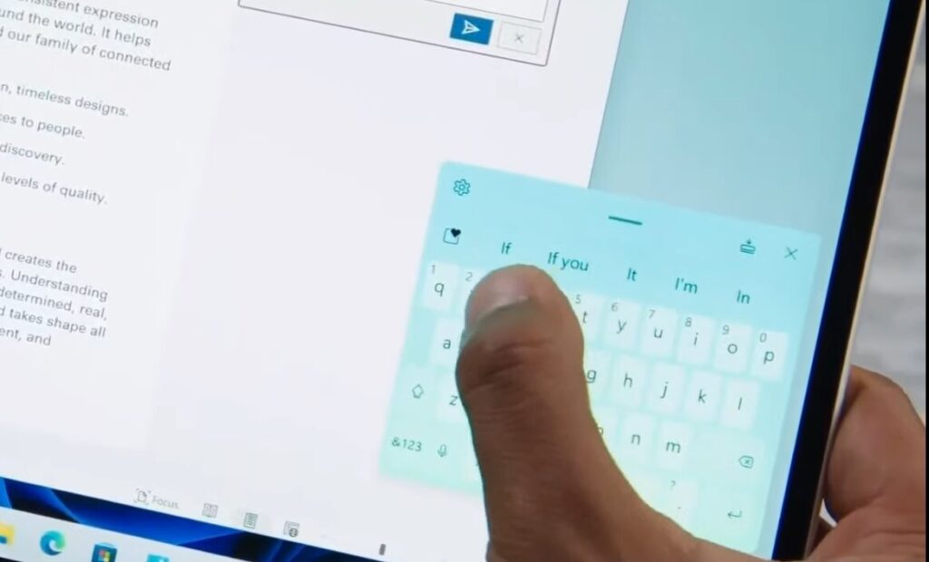 Windows 11 Touch Experience