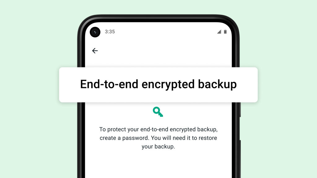 end-to-end encrypted backup