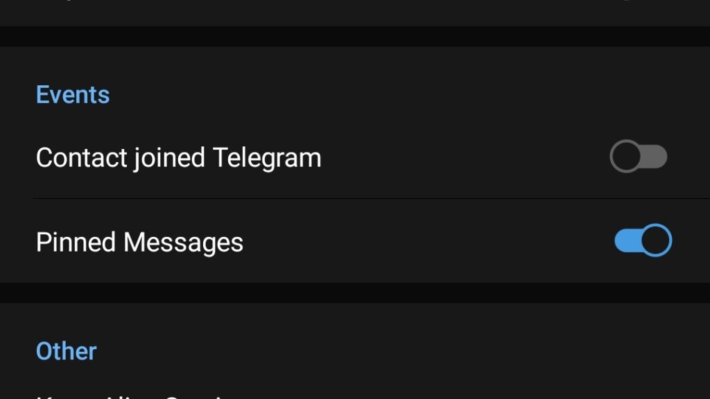 Turn Off the Notification that Tells You That A Contact Has joined Telegram